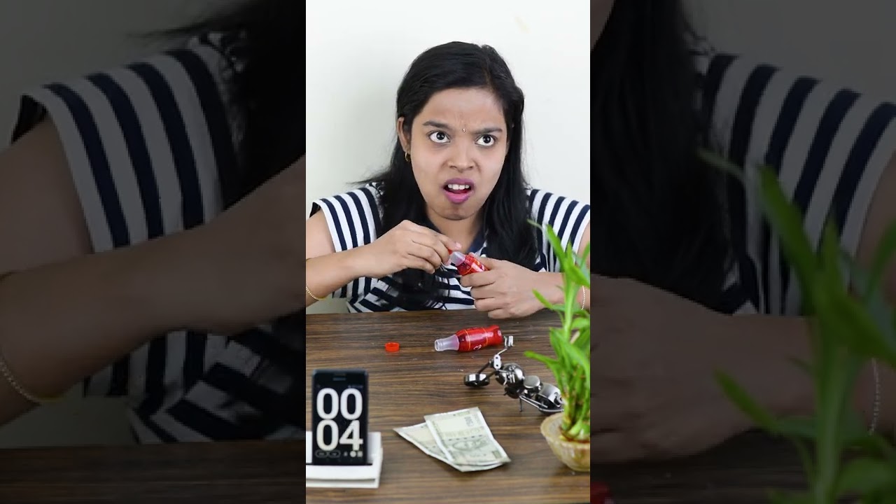 10 SECOND Bottle Candy CHALLENGE 😳 | 1000 RS  CHOCOLATE CHALLENGE🤑 #shorts #ashortaday #minkutinku