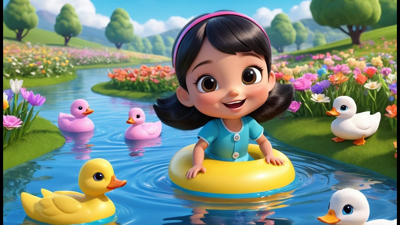 Ten Little Ducks 🦆 Big Pond Adventure 🌊 | Fun Counting Song for Kids | Playful Nursery Rhyme