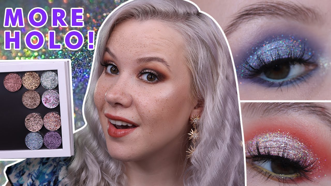 Glam Shop Holo Eyeshadows | 4 More Shades! | 3 Looks
