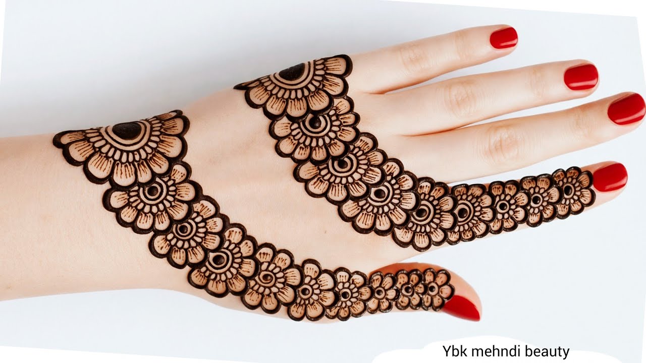 New stylish floral backhand mehndi design|stylish mehndi design|simple mehndi design|easy henna art