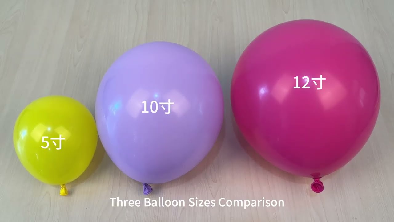 AIHUA Balloons: 5-inch vs 10-inch vs 12-inch Size Comparison