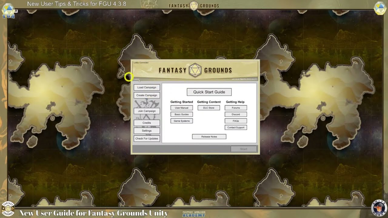 Tips and Guide for New Users| Fantasy Grounds Unity| FGU 4.3.8