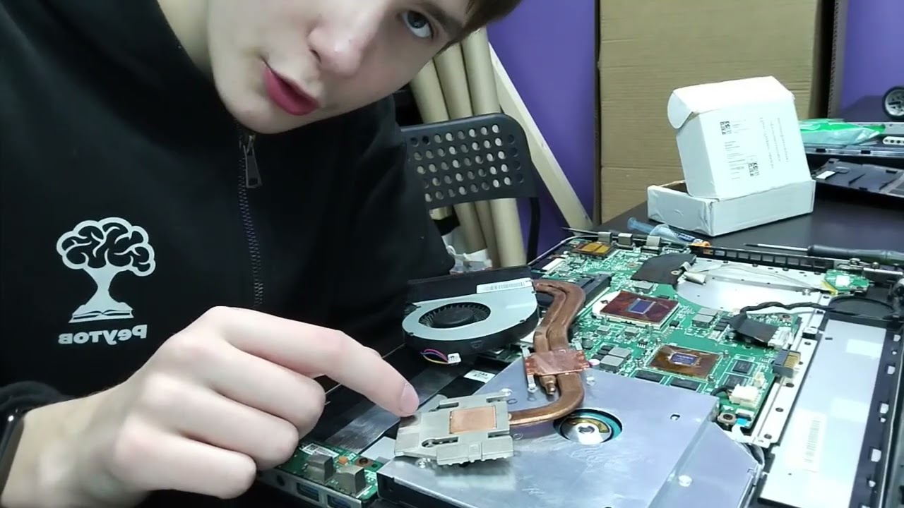 Ремонт ноутбука Asus N56v - Замена процессора