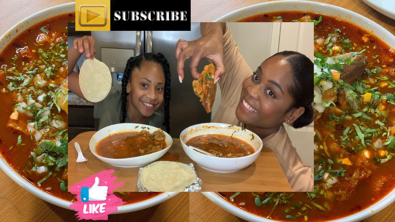 Eating Menudo | Beef Tripe With Lots Of Hot Sauce