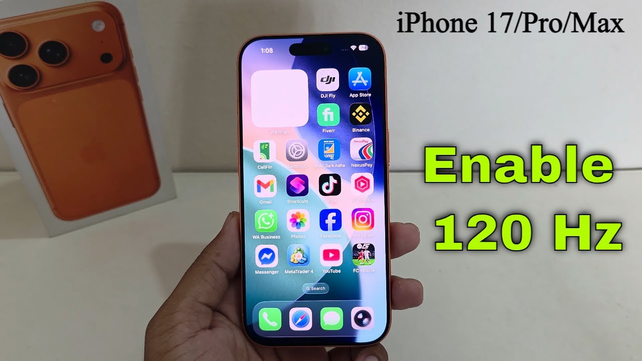 iPhone 17/17 Pro/Max: как включить 120 Гц на iPhone