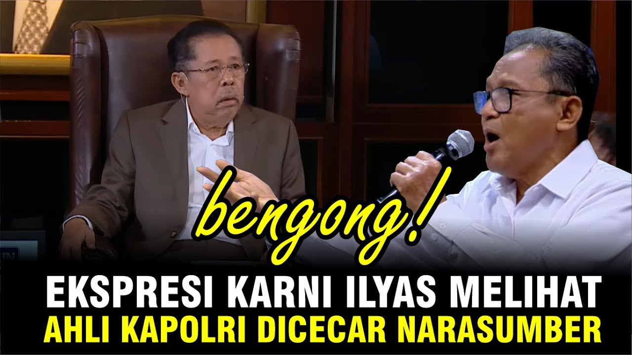 EKSPRESI KARNI ILYAS LIHAT PENASEHAT KAPOLRI DICECAR DI ILC