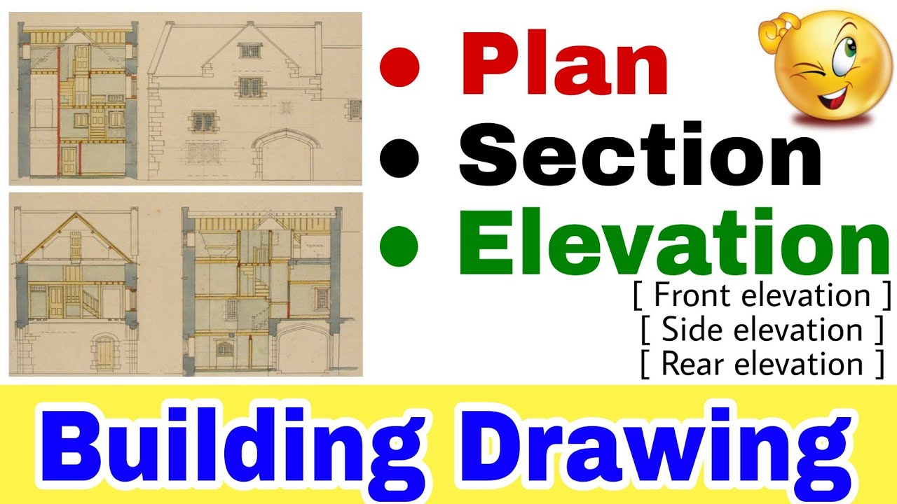 Plan ! Section ! Elevation _ difference in Building Drawing 📉
