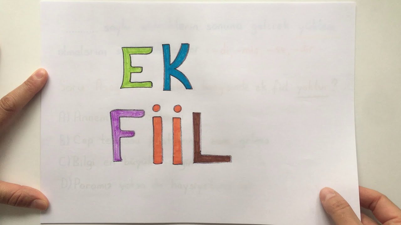 7. Sınıf Türkçe / EK FİİL