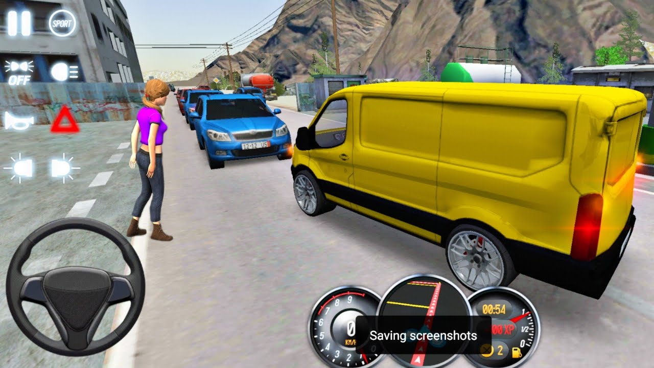 Driving School Simulator - Driving Mini Van - Open World Simulator Game - Android Gameplay