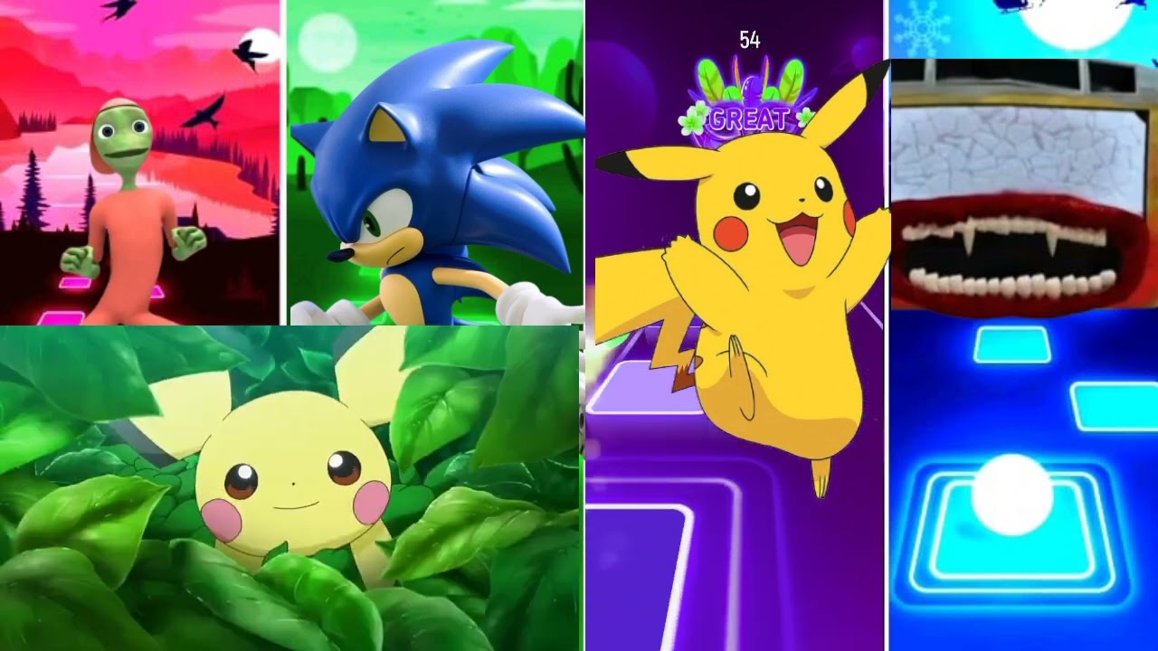 Dametucosita 🆚 sonik 🆚 Pikachu 🆚 Eater Bus tiles hop edm rush game tiles hop 🙏🏻🙏🏻