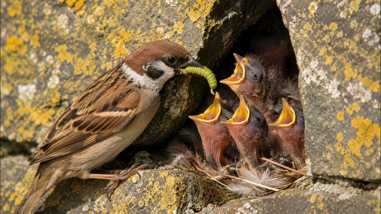 Eurasian Tree Sparrow: 55 Days From Egg to Survivor | Born in a Hidden Nest