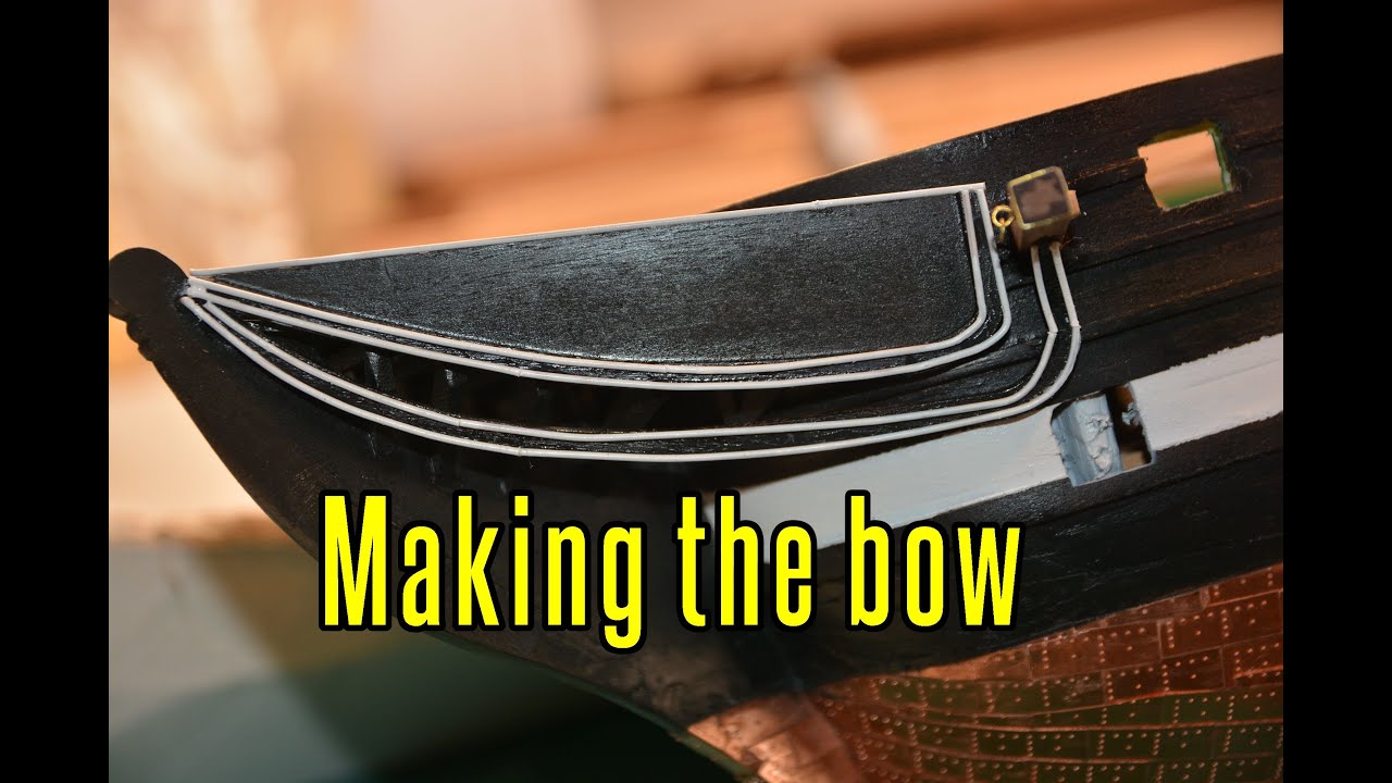 Модели USS Constitution Agora - часть 41. Изготовление носовой части.