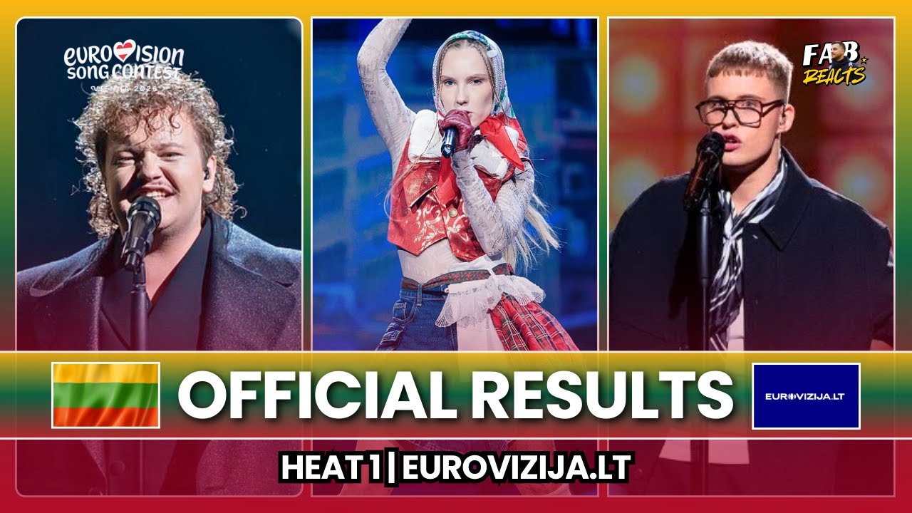 Eurovizija.LT: Official Results - HEAT 1 | LITHUANIA 🇱🇹 EUROVISION SONG CONTEST 2026 🎶😍 