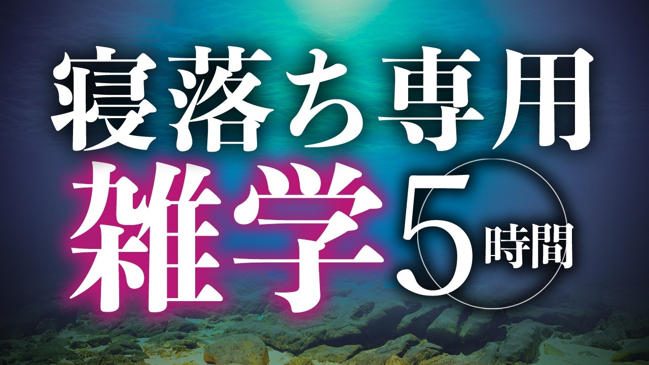 【睡眠導入】寝落ち専用雑学5時間【合成音声】