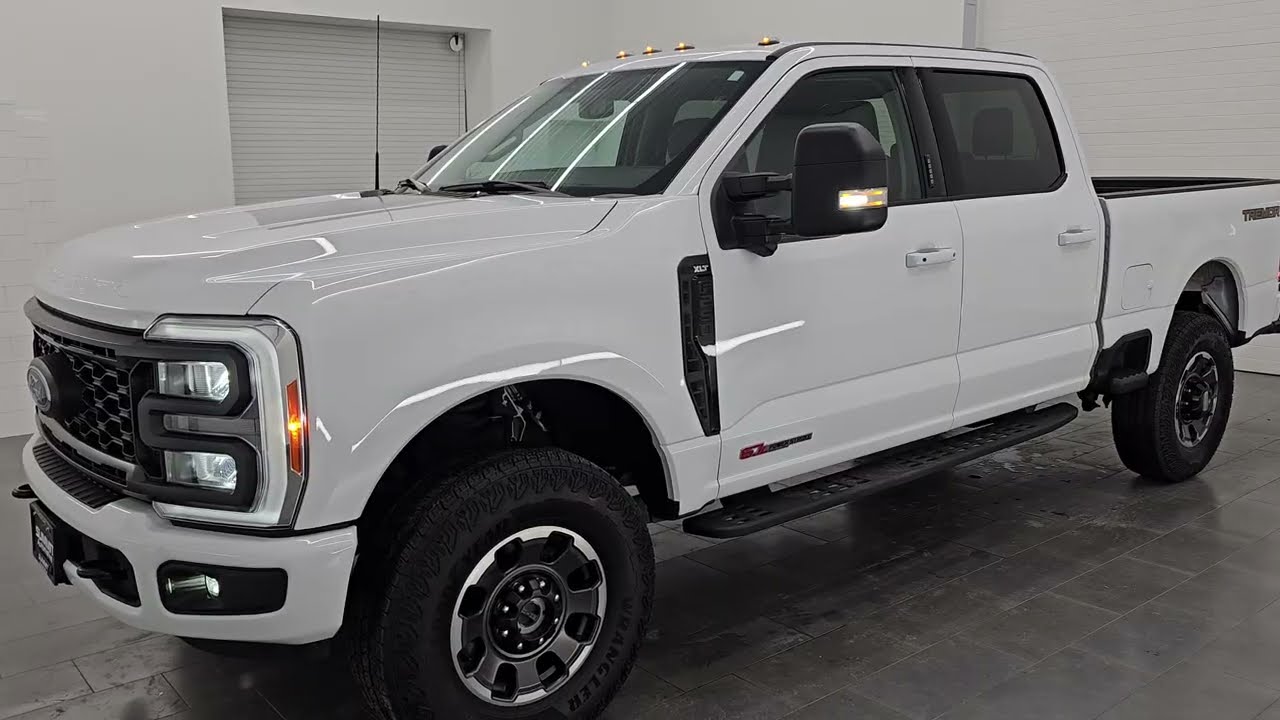 2023 F250 XLT PREMIUM SPORT H.O. DIESEL TREMOR OXFORD WHITE 4K WALKAROUND 16109Z