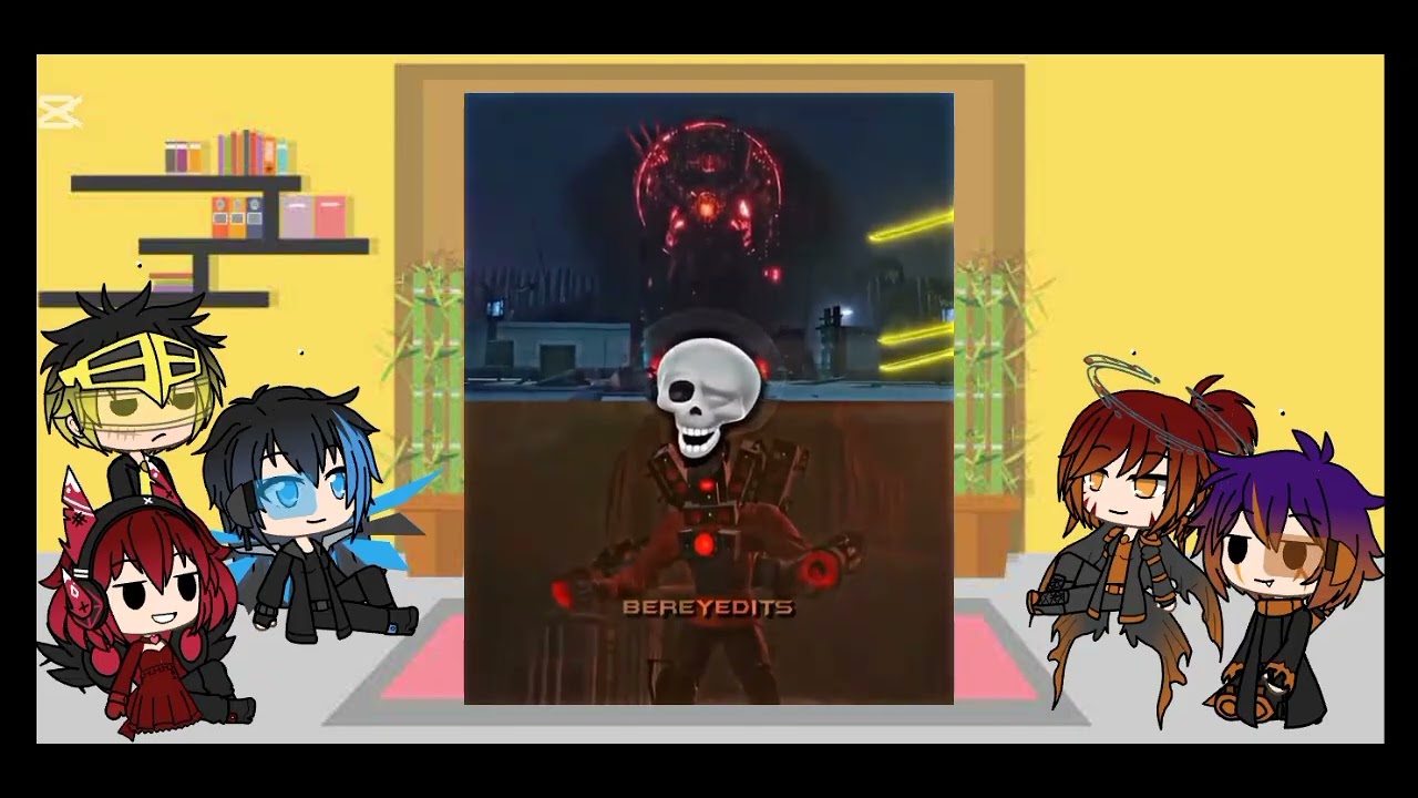 Skibidi toilet reacciona a watchman of doom titan tv man #parte1 #gacha #edit 