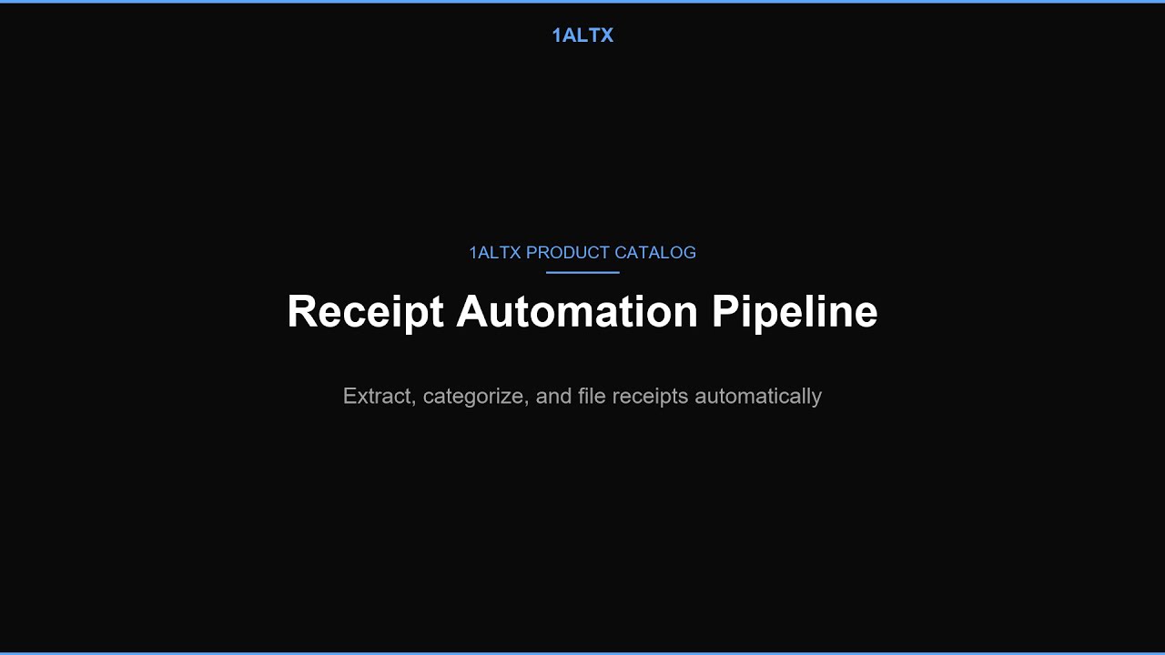 Receipt Scanning & Expense Automation | AI-Powered Filing with Google Drive | 1AltX