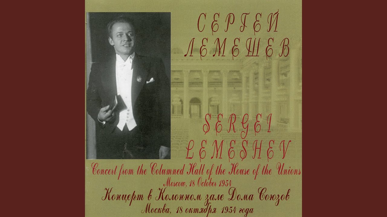 6 Romances, Op. 25, TH 97: No. 1, Reconciliation (Live)