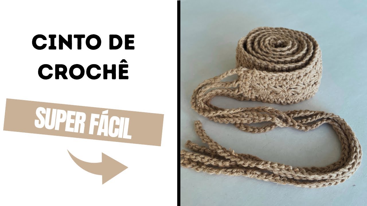 Cinto de crochê SUPER FÁCIL (passo a passo para iniciantes)