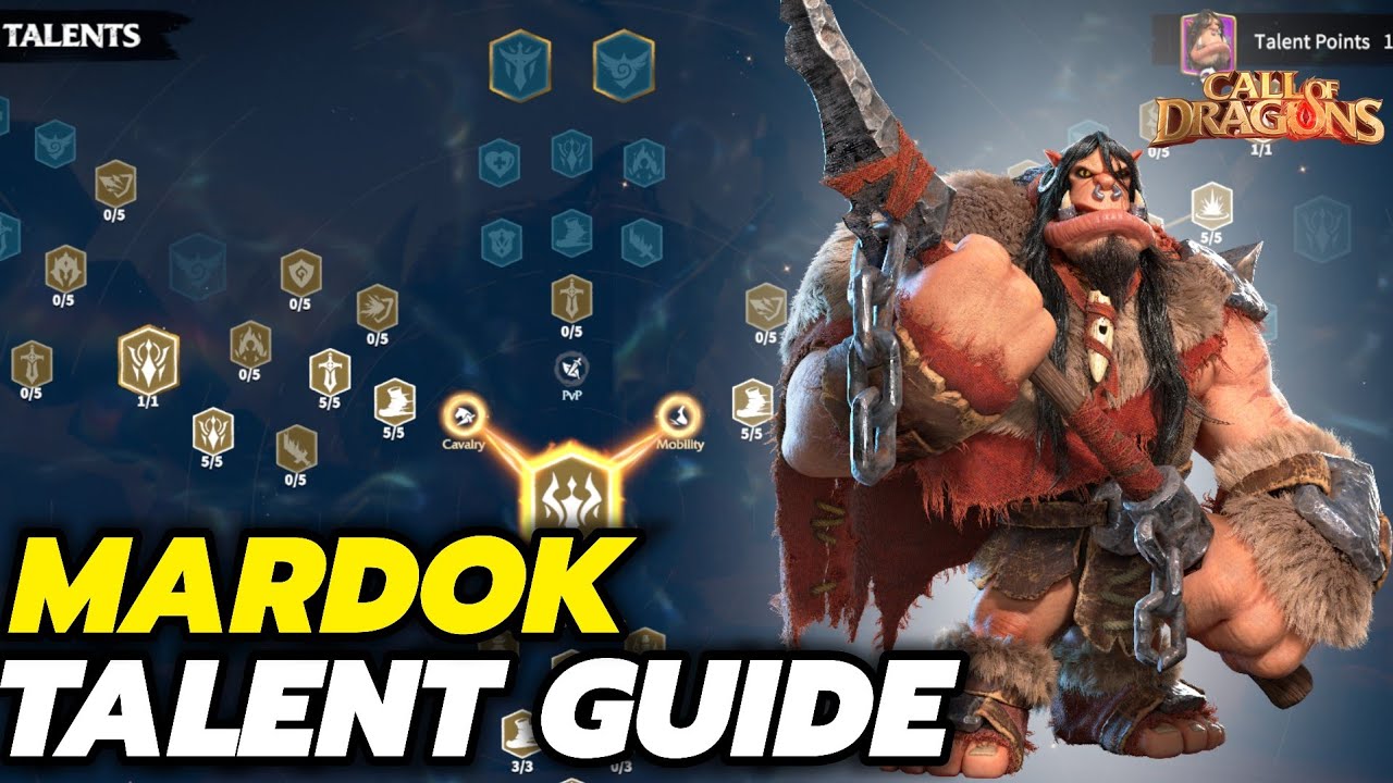 call of dragons - Mardok guide | Pets ARTIFACTS pairings Talent tree