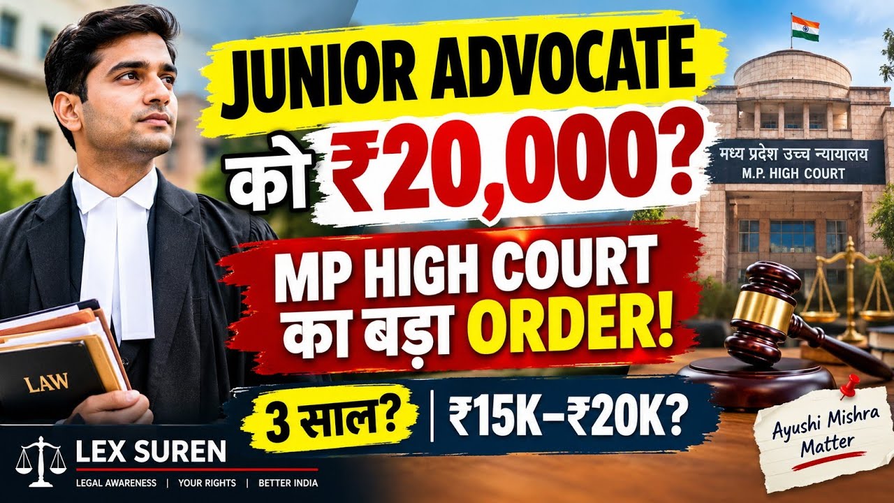 Junior Advocate को ₹20,000 Stipend? MP High Court का बड़ा Order | Ayushi Mishra Matter