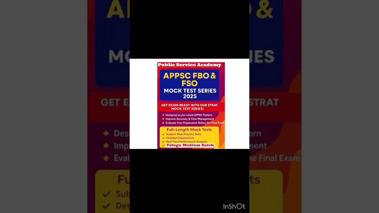 ఏపీపీఎస్సీ FBO & FSO Mock Test Series Available Now….