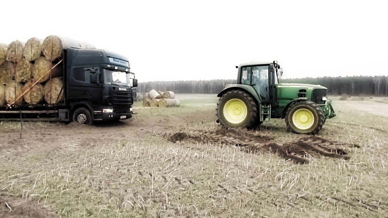 John deere 6630 sacando camion scania