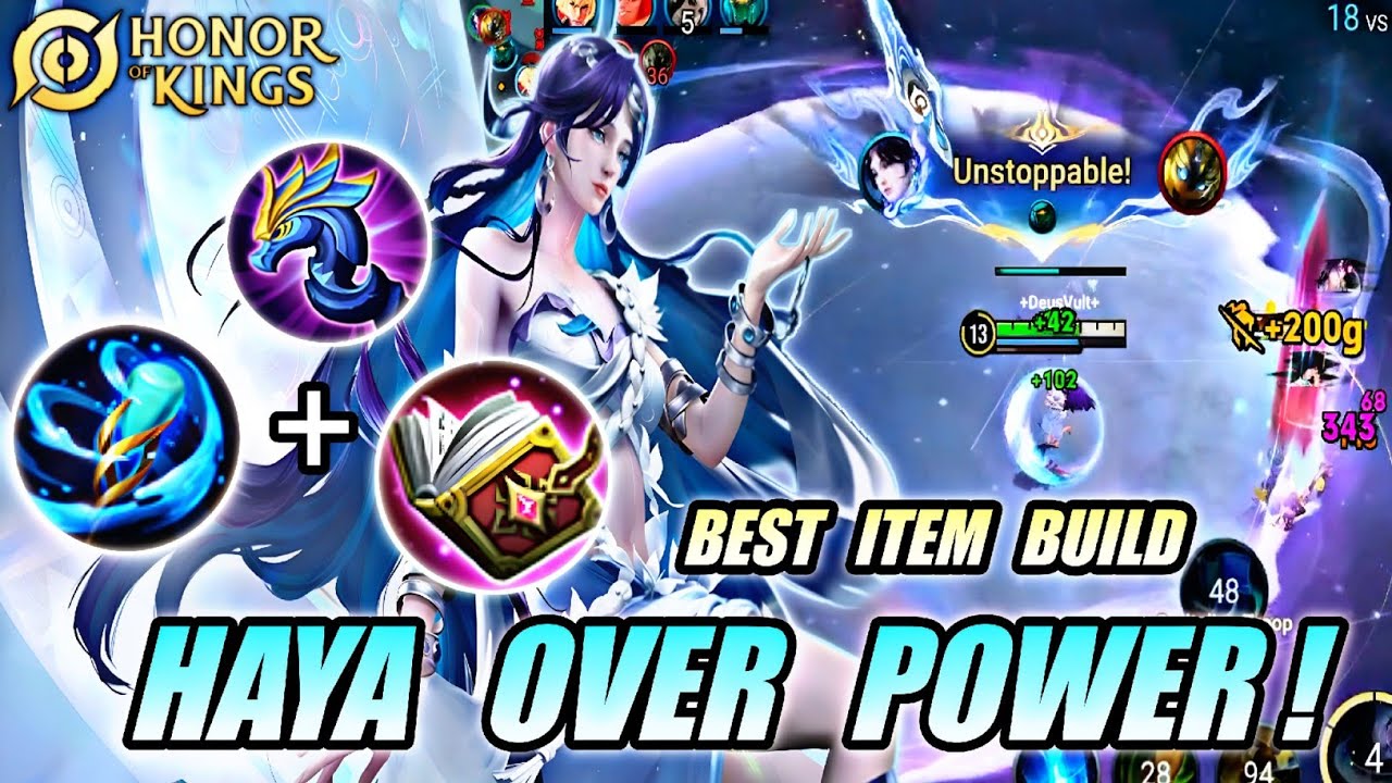 HAYA OVER POWER 🔥 BEST MID LANE/MAGE - BEST ITEM & BUILD 100% NO COUNTER! | HONOR OF KINGS (HOK)