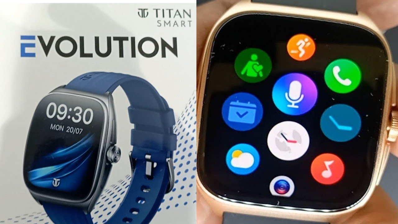 Titan Evolution 4.6 cm Curved AMOLED Display Functional Crown Samrt watch Unboxing & All Features
