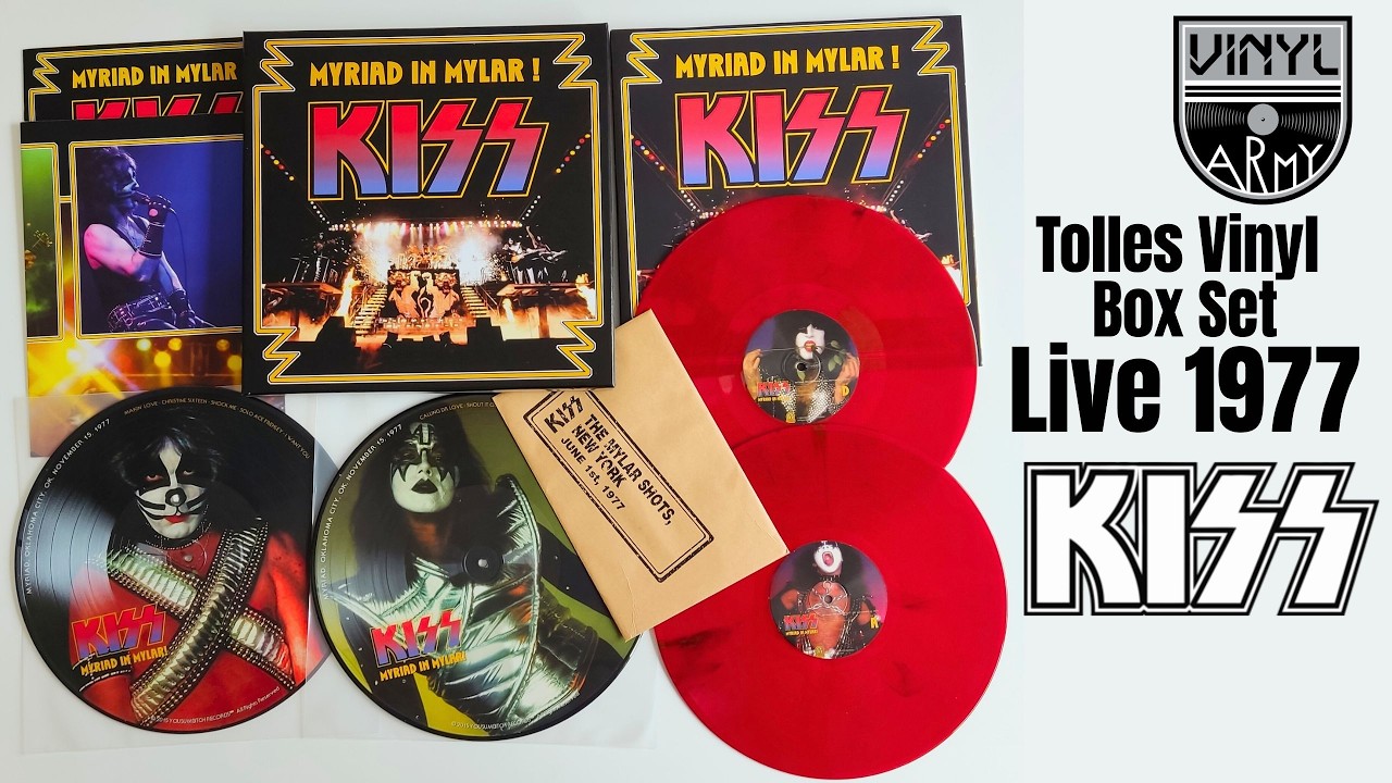 KISS Myriad in Mylar Vinyl Box Set - 2 Picture Discs, 2 colored Vinyl, Booklet, Poster + Fotos