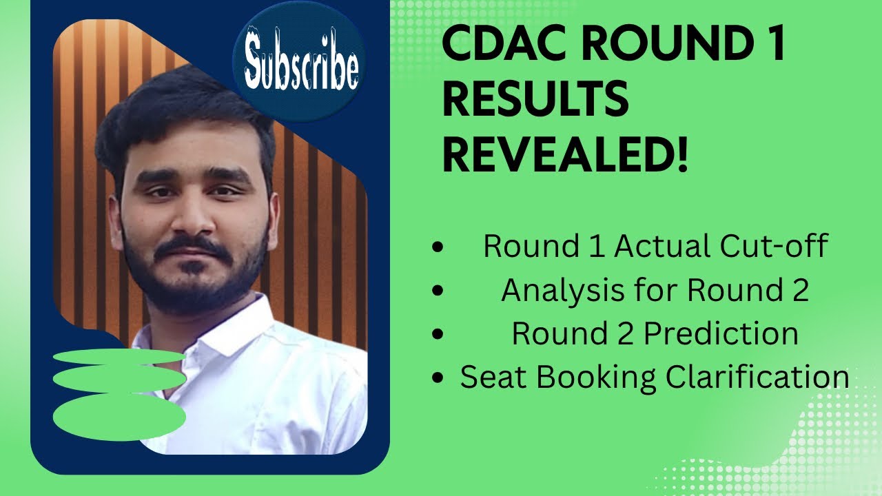 CDAC Round 1 Cutoff 2025 | Round 2 Prediction + Seat Booking Clarification |#cdac #ccat #ranked