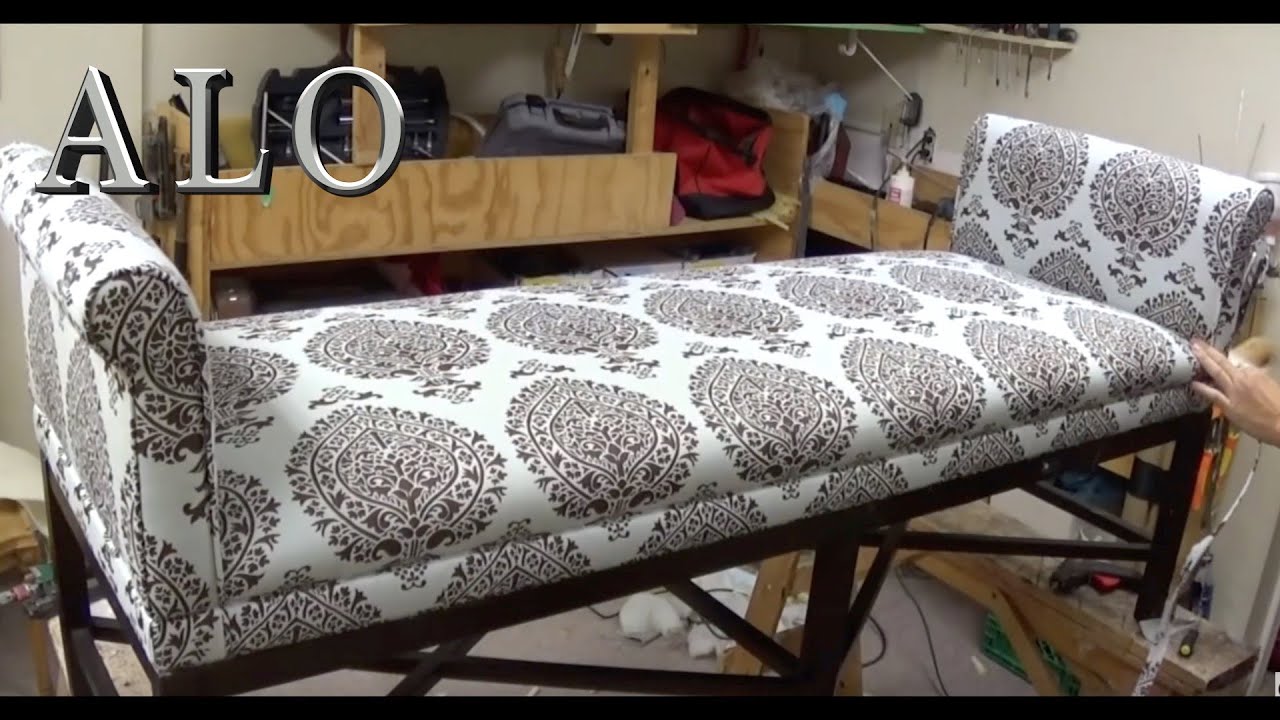 DIY - HOW TO UPHOLSTER A BENCH WITH ROLL ARMS -  ALO Upholstery