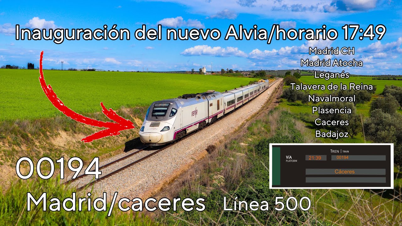 Reportaje del nuevo Alvia 00194 horario 17:49