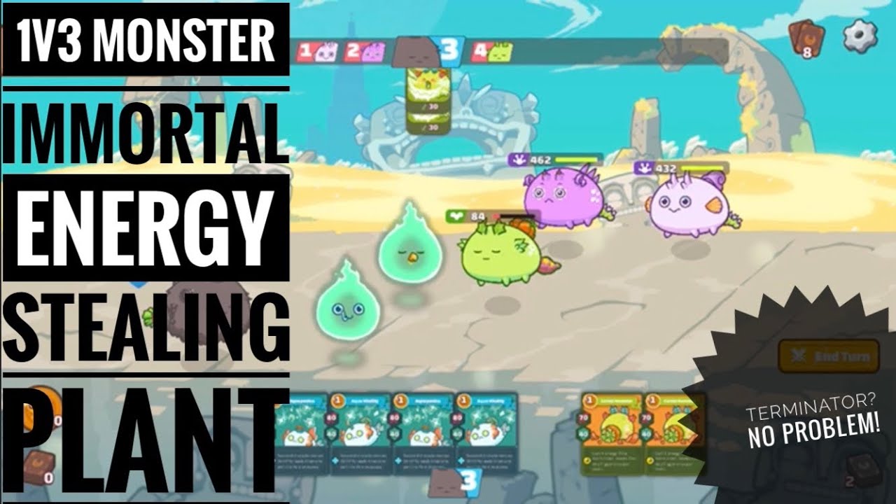 1v3 Monster Plant, Terminator? NO PROBLEM! 1800+ MMR Arena Gameplay | Axie Infinity