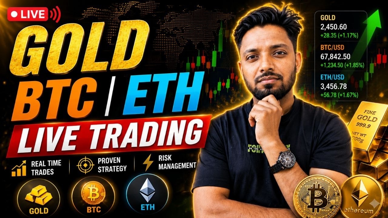 🔴 Live Trading | Gold (XAUUSD) | BTC & ETH Analysis | 21-09-2026