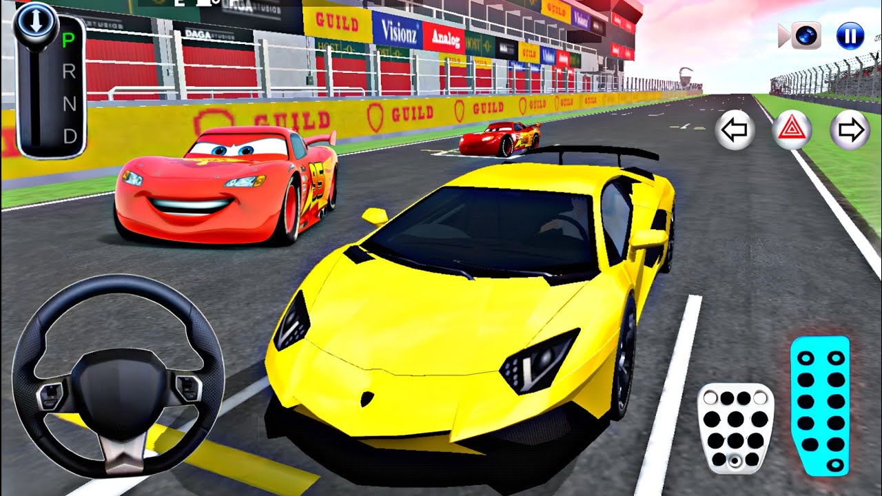 Lamborghini Aventador Car Driving in Race Track - 3D Driving Class - Android Gameplay