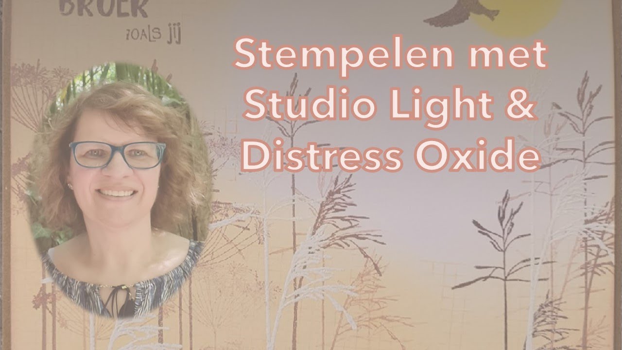 Eenvoudige Stempelkaart met Oxide Inkt en Studio Light Stempels