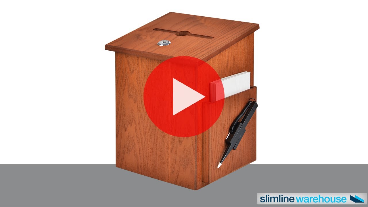 Wooden Ballot Box with Lock