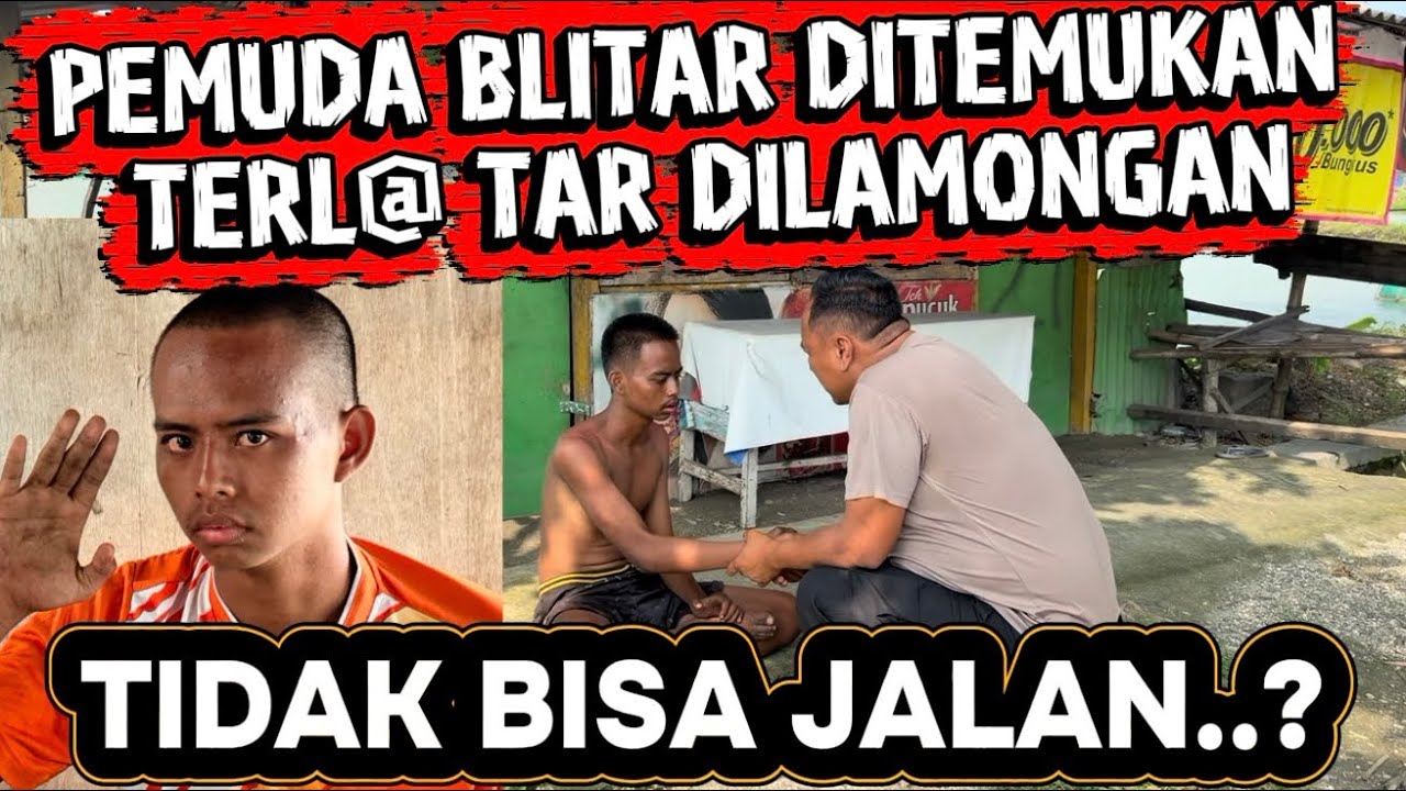 PEMUDA BLITAR DITEMUKAN TERLANT4R DIJALANAN LAMONGAN .NANGIS MINTA PULANG TIDAK BISA JALAN 