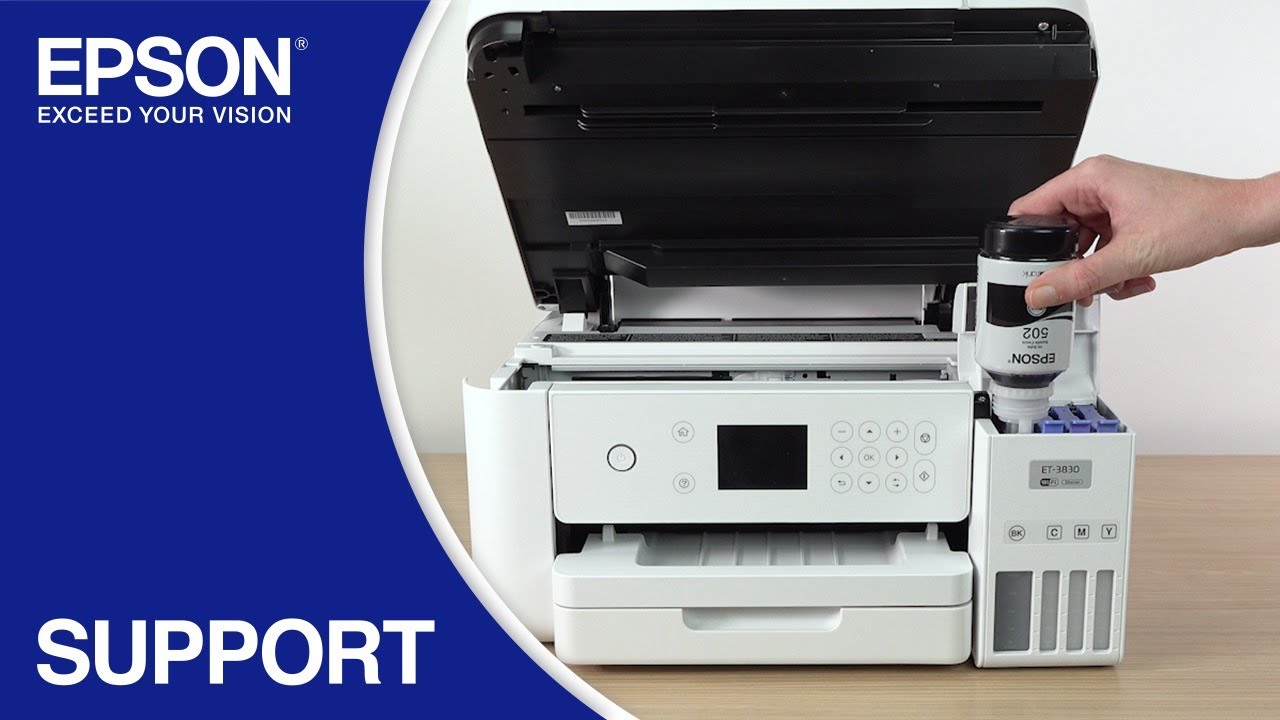 Epson EcoTank ET-3830 | Filling the Ink Tanks