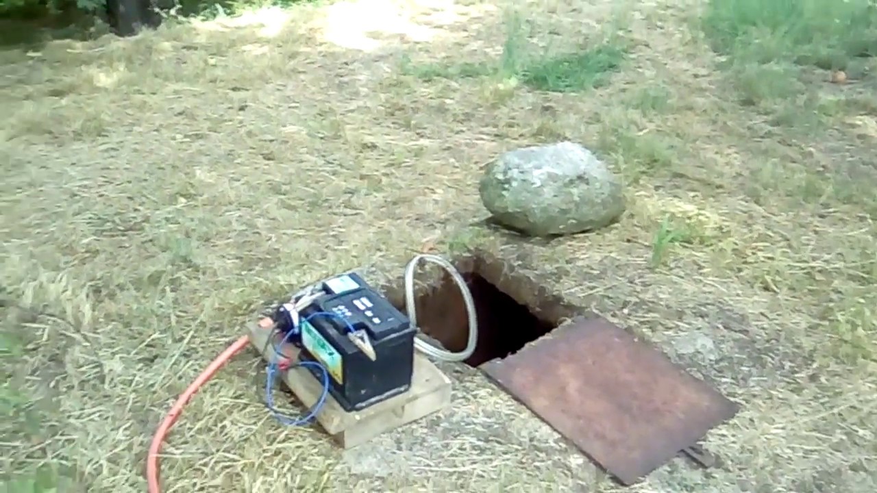 Travaso acqua da cisterna interrata con pompa 12V, acqua piovana di recupero per uso agricolo