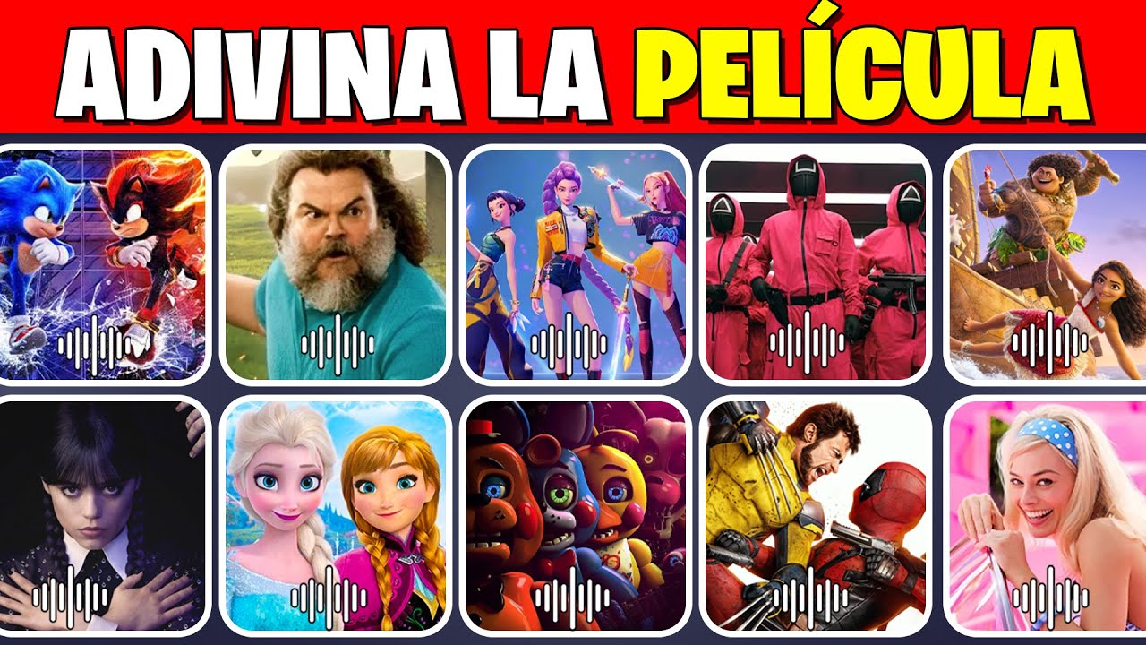Adivina 20 PELÍCULAS Por La CANCIÓN😀❄️Frozen😍Shrek🟢Minecraft💚Moana🏝️Adivina La Película❤️