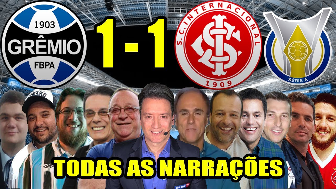 Todas as narrações - Grêmio 1 x 1 Internacional | Campeonato Brasileiro 2020