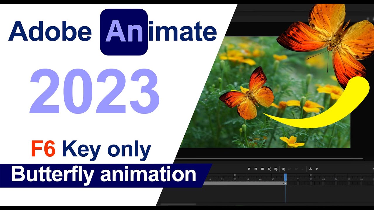 Adobe Animate CC Tutorial, Animate, Butterfly Animation tutorial