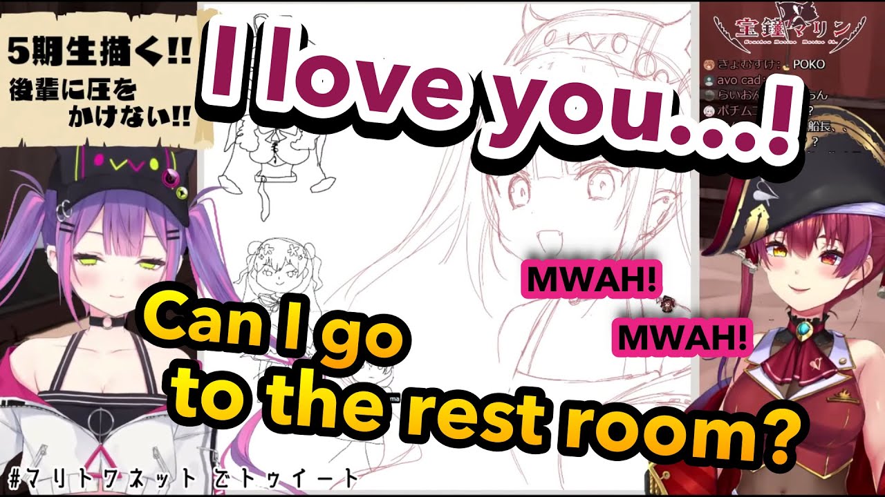 [Eng Sub] Towa feel unwell after being kissed by Marine (Tokoyami Towa / Houshou Marine) [Hololive]