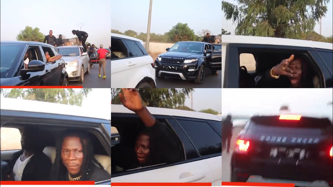 Stonebwoy In Gambia 🇬🇲 & Already Doing “Magic”. The Convoy & Reception Alone Is Shocking+Dope👌🏾