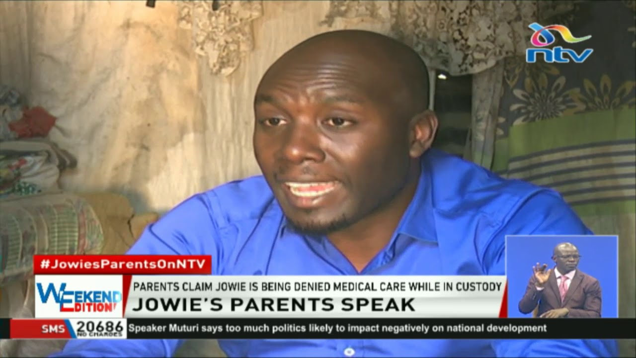 Jowie Irungu's parents claim their son is being denied medical care while in custody