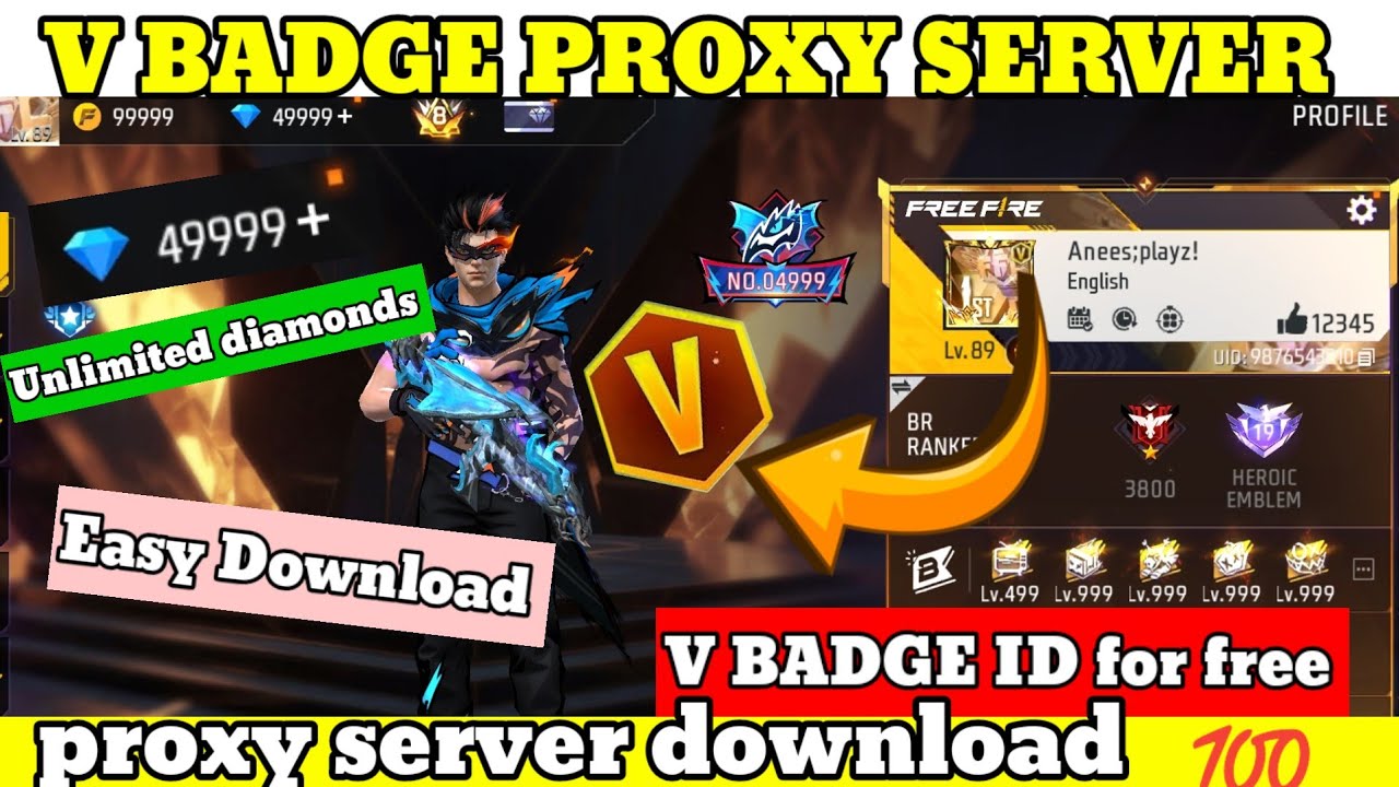 How to Download Free Fire V Badge Proxy Server 🔥 | Full Guide 2025