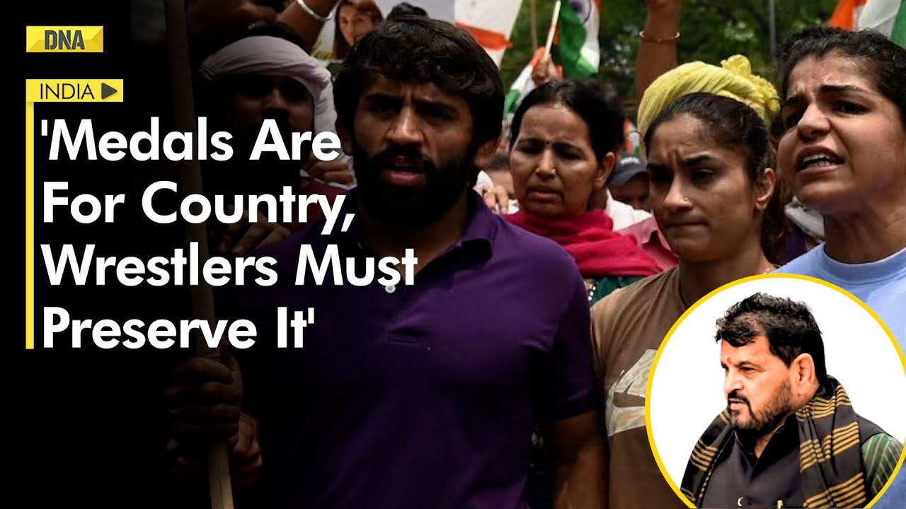 Wrestlers' Protest: Farmers' mahapanchayat in Muzaffarnagar, Brij Bhushan asks to preserve medals