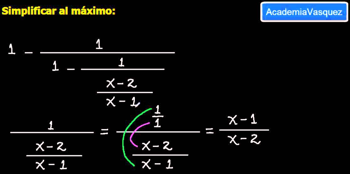 Simplificación de una Fracción Compleja, Ejercicio 1